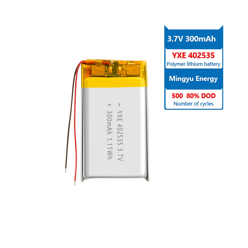 3.7 V Li-ion Battery 402535-300mah